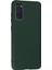 Samsung Galaxy S20 Kılıf Nano Içi Kadife Silikon - Koyu Yeşil 3