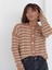 Saç Desenli Çizgili Triko Hırka 1