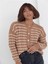 Saç Desenli Çizgili Triko Hırka 5