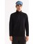 Erkek Siyah Dik Yaka Fermuarlı Soft Touch Polar Regular Fit Sweatshirt E001068 7