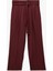 Cepli Çift Kemer Detaylı Düz Bol Paça Kumaş Pantolon 1