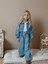 Kız Çocuk Çiçek Nakışlı Denim Ceket & Pantolon Takımı – 2’li Kombin 6003 2