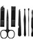 7 Parça Profesyonel Manikür Pedikür Seti Siyah Lüks Seyahat Çantası, Kadın & Erkek Tırnak Bakım Kiti 4