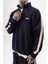 Erkek Pis Dikiş Detaylı Yarım Fermuarlı Diagonel Sweatshirt Lacivert 4