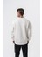 Erkek Respire Yazı Detaylı Basic Oversize Sweatshirt Ekru 3