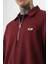 Erkek Yarım Fermuarlı Modal Sweatshirt Vişne 5