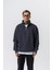 Erkek Respire Yazı Detaylı Yarım Fermuarlı Basic Sweatshirt Füme 1