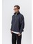 Erkek Respire Yazı Detaylı Yarım Fermuarlı Basic Sweatshirt Füme 2