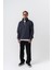 Erkek Respire Yazı Detaylı Yarım Fermuarlı Basic Sweatshirt Füme 5