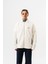 Erkek Zip Oversize Polar Ceket Ekru 1