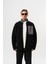 Erkek Zip Oversize Teddy Ceket Siyah 1