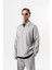 Erkek Yarım Fermuarlı Modal Sweatshirt Gri 1