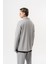 Erkek Yarım Fermuarlı Modal Sweatshirt Gri 3