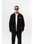 Erkek Zip Oversize Polar Ceket Siyah 1