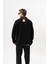 Erkek Zip Oversize Polar Ceket Siyah 3