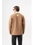 Erkek Zip Oversize Teddy Ceket Kahve 3