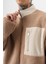 Erkek Zip Oversize Teddy Ceket Kahve 5