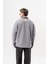 Erkek Zip Oversize Polar Ceket Gri 3