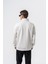 Erkek Respire Yazı Detaylı Yarım Fermuarlı Basic Sweatshirt Ekru 3