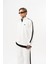 Erkek Pis Dikiş Detaylı Yarım Fermuarlı Diagonel Sweatshirt Ekru 2