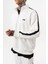 Erkek Pis Dikiş Detaylı Yarım Fermuarlı Diagonel Sweatshirt Ekru 4