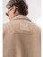 Erkek Zip Oversize Polar Ceket Bej 4