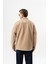 Erkek Zip Oversize Polar Ceket Bej 3
