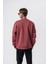 Erkek Respire Yazı Detaylı Basic Oversize Sweatshirt Gül 3