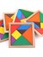 renkli tangram mukavva karton zeka oyunu 7 parça 13x13cm 9lu paket 2