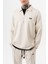Erkek Yarım Fermuarlı Modal Sweatshirt Ekru 4