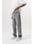 Erkek Washed Baggy Pantolon Açık Gri 2