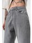 Erkek Washed Baggy Pantolon Açık Gri 6