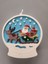 Yılbaşı Mum Yuvarlak Noelbaba Desenli (9,4CM*10CM*3CM) 1