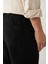 Erkek Siyah Beli Lastikli %100 Keten Relaxed Fit Pantolon B003032 9