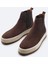 Erkek Kahverengi %100 Süet Esnek Taban Hafif Chelsea Bot B008009 8