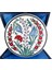 Osmanlı Çiçek Bahçesi Desenli Iznik Tabak – Zarif Dekoratif Ürün (25 cm 9.84 Inch) 1