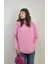 Kadın Kapüşonlu Kanguru Cepli Uzun Kol Oversize Sweatshirt 5