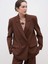 Soulife Kahverengi Krep Kadın Blazer Ceket 1