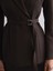 Lcw Vision Kahverengi Beli Kemerli Kadın Blazer Ceket 3