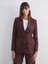 Lcw Vision Bordo Çizgili Beli Kuşaklı Kadın Blazer Ceket 1