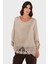 Via Dante Oversize Fit Dantel Detaylı Yuvarlak Yaka Bluz Bayan Bluz 690870 4