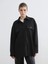 Lcw Modest Siyah Oversize Kadın Gömlek Ceket 2