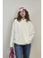 Kadın Kapüşonlu Kanguru Cepli Uzun Kol Oversize Sweatshirt 6
