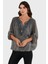 Via Dante Oversize V Yaka Pul Dantel Detaylı Bluz Bayan Bluz 690822 6