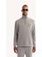 Erkek Gri Dik Yaka Fermuarlı Soft Touch Baskılı Regular Fit Sweatshirt A52Y1273 14
