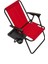 Litea 2 Adet Kamp Sandalyesi Katlanır Piknik Sandalye ve Bardaklık Kırmızı 4