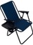 Litea 3 Adet Kamp Sandalyesi Katlanır Piknik Sandalye ve Bardaklık Lacivert + Katlanır Mdf Masa 8