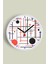 Soyut Geometrik Temalı Modern Duvar Saati - 30CM - Önü Camlı Beyaz Kasa - Sessiz Mekanizma 1