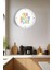 Modern Yazılı Tasarım - '' Our Happy Place '' Duvar Saati - 30CM - Önü Camlı Beyaz Kasa 2