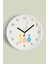Renkli Kaz / Ördek Çocuk Odası Duvar Saati - 30CM - Önü Camlı Beyaz Kasa - Sessiz Mekanizma 1